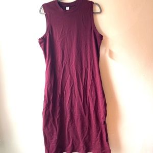 NWT Maroon midi dress size XL